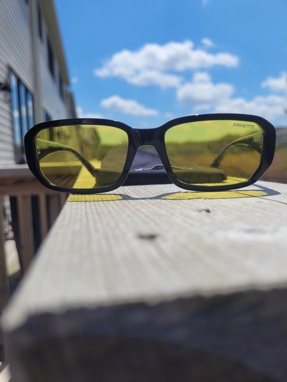 Arnette x Post Malone Yellow Lens Black Frame Sunglasses AN4265